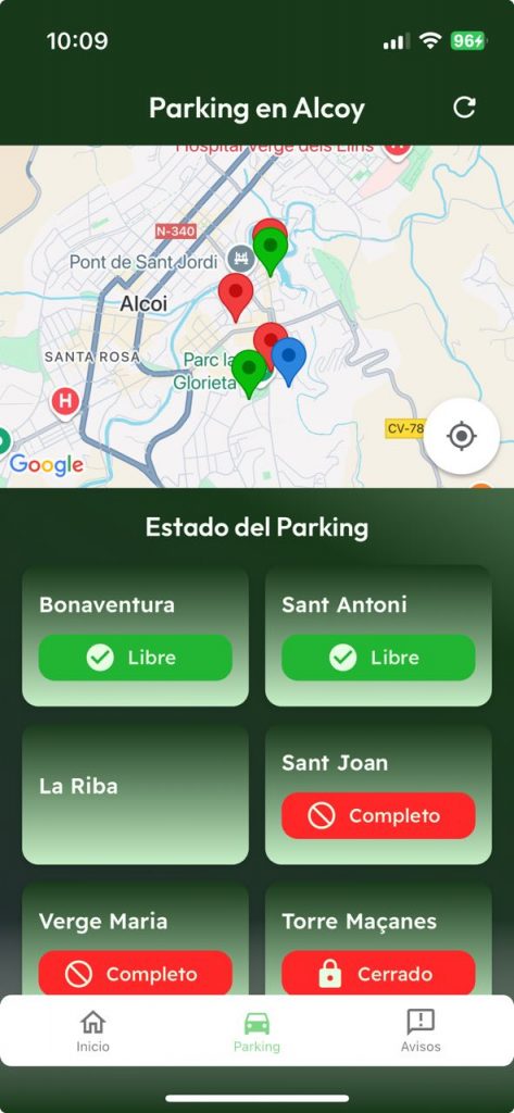 Guanyar Alcoi reclama que l’APP d’aparcaments estiga en valencià i demana rellançar la campanya Tria el valencià durant el període de preinscripció