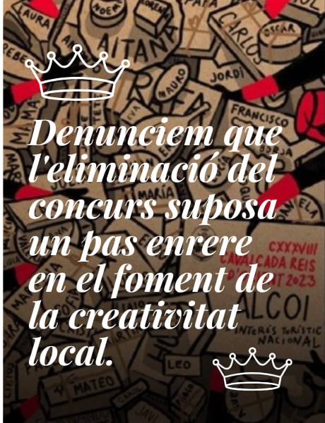 Guanyar Alcoi denuncia la desaparició del concurs del cartell de la Cavalcada de Reis i la falta de transparència del govern municipal.